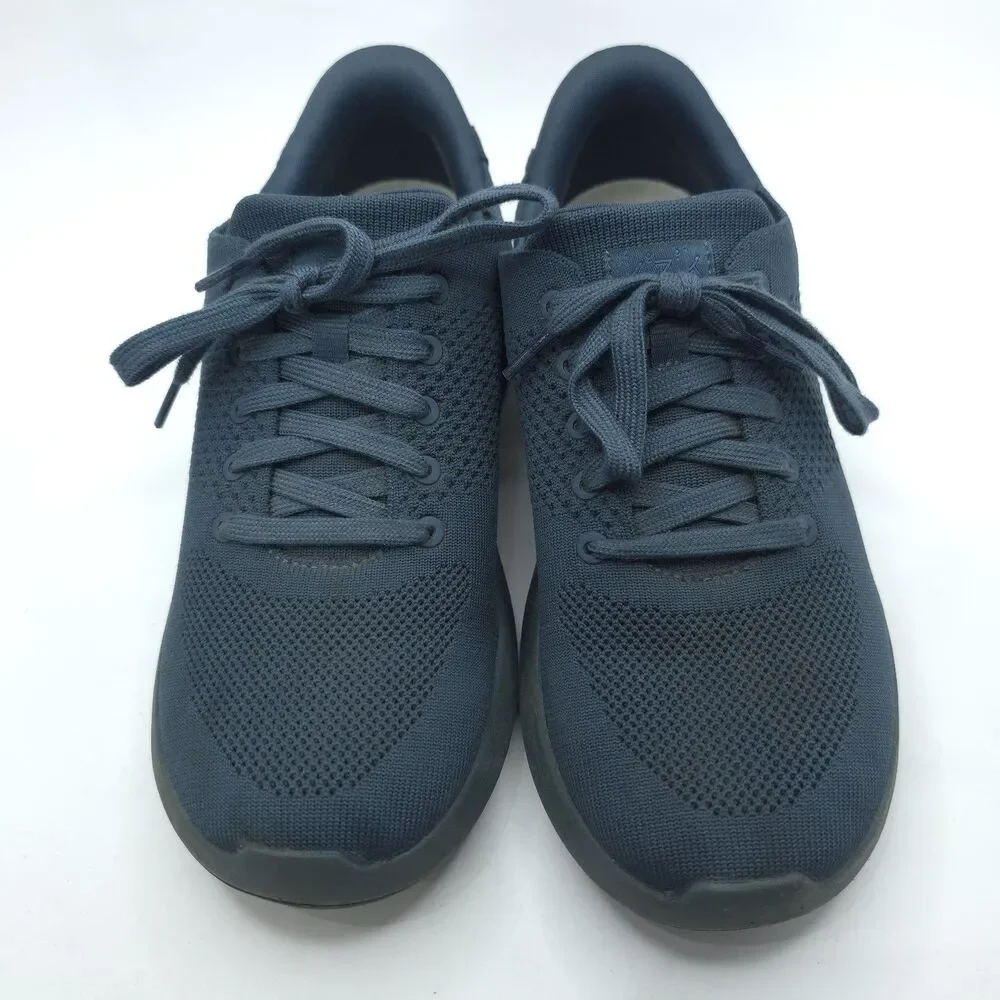 Kizik Lima Shoes Blue Knit Slip On Hands Free Sneakers Mens Size 7.5 Wide